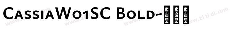 CassiaW01SC Bold字体转换